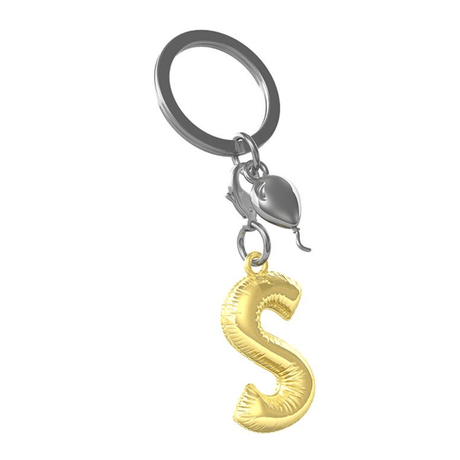 BYFT012882 METALMORPHOSE MTM KEYCHAIN Party Balloon Alphabet S Golden Zinc Alloy Set of 1 MTM10S D.png
