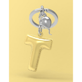BYFT012883 METALMORPHOSE MTM KEYCHAIN Party Balloon Alphabet T Golden Zinc Alloy Set of 1 MTM10T A.png