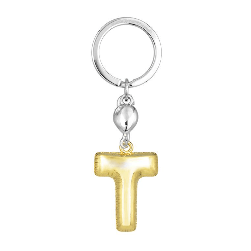 BYFT012883 METALMORPHOSE MTM KEYCHAIN Party Balloon Alphabet T Golden Zinc Alloy Set of 1 MTM10T B.png