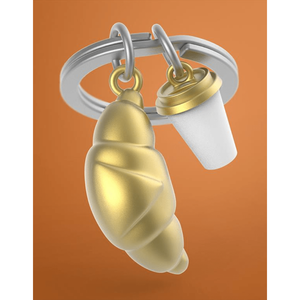 BYFT012885 METALMORPHOSE MTM KEYCHAIN Croissant Coffee Golden Zinc Alloy Set of 1 MTM134 01 A.png