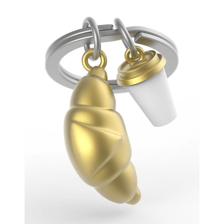 BYFT012885 METALMORPHOSE MTM KEYCHAIN Croissant Coffee Golden Zinc Alloy Set of 1 MTM134 01.png