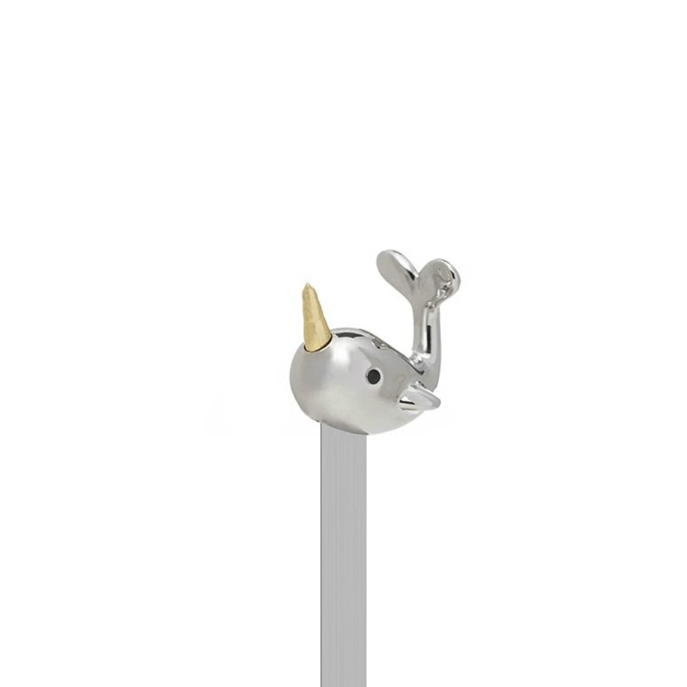 BYFT012908 METALMORPHOSE MTM BOOKMARK Narwhal Silver Zinc Alloy Set of 1 MTMB221 01 A.png