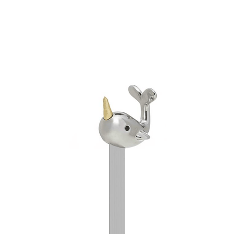 BYFT012908 METALMORPHOSE MTM BOOKMARK Narwhal Silver Zinc Alloy Set of 1 MTMB221 01 A.png