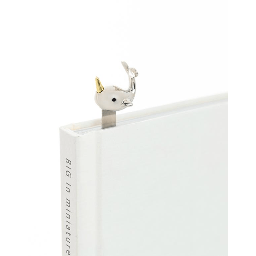 BYFT012908 METALMORPHOSE MTM BOOKMARK Narwhal Silver Zinc Alloy Set of 1 MTMB221 01 B.png