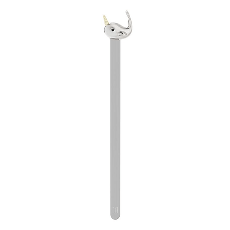 BYFT012908 METALMORPHOSE MTM BOOKMARK Narwhal Silver Zinc Alloy Set of 1 MTMB221 01.png