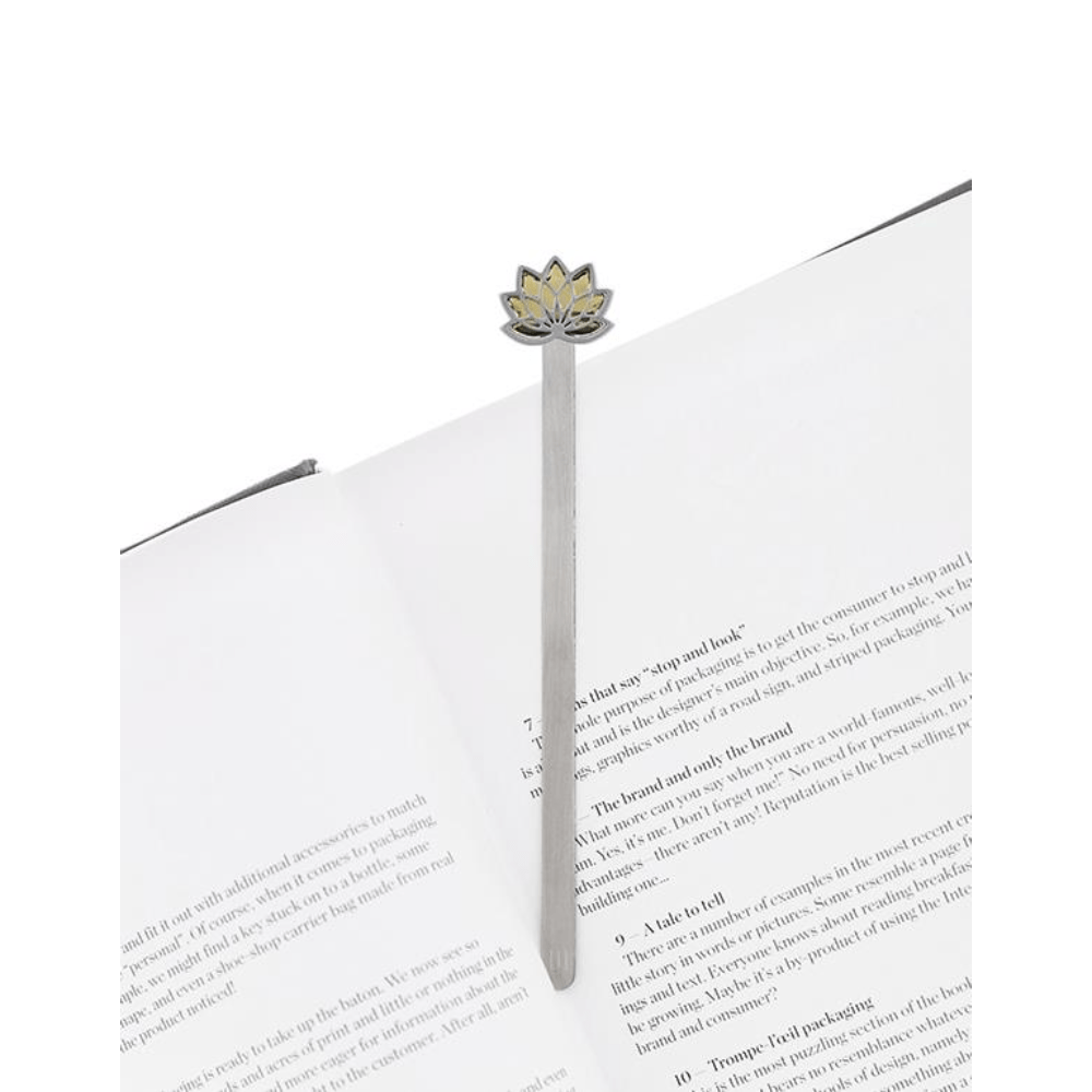 BYFT012913 METALMORPHOSE MTM BOOKMARK Lotus Flower Multicolor Zinc Alloy Set of 1 MTMB238 01 B.png