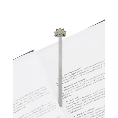 BYFT012913 METALMORPHOSE MTM BOOKMARK Lotus Flower Multicolor Zinc Alloy Set of 1 MTMB238 01 B.png