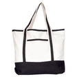 BYFT013959 BYFT Natural Canvas Bag With Black Tape Plain.webp