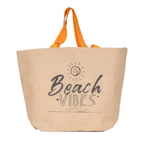 BYFT013977 BYFT Natural Jute Bag Beach Vibes Design