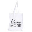 BYFT013994 BYFT White Canvas Flat Tote Bag Vacay Mode Design.webp