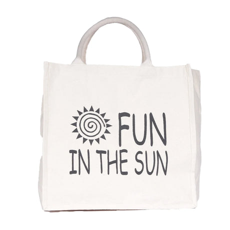 BYFT013997 BYFT Laminated Natural Canvas Bag Fun in the sun Design.webp