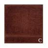 BYFT Daffodil Monogrammed Face Towel Brown 30 x 30 Cm