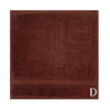 BYFT Daffodil Monogrammed Face Towel Brown 30 x 30 Cm