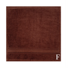 BYFT Daffodil Monogrammed Face Towel Brown 30 x 30 Cm