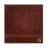 BYFT Daffodil Monogrammed Face Towel Brown 30 x 30 Cm