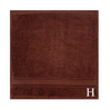 BYFT Daffodil Monogrammed Face Towel Brown 30 x 30 Cm