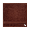 BYFT Daffodil Monogrammed Face Towel Brown 30 x 30 Cm