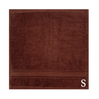 BYFT Daffodil Monogrammed Face Towel Brown 30 x 30 Cm