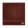 BYFT Daffodil Monogrammed Face Towel Brown 30 x 30 Cm