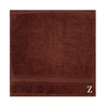 BYFT Daffodil Monogrammed Face Towel Brown 30 x 30 Cm