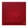 BYFT Daffodil Face Towel Burgundy Monogrammed Pure Cotton Personalised Initial / Letter / Alphabet Perfect For Gifting Set of 06