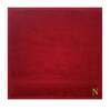 BYFT Daffodil Monogrammed Face Towel Burgundy 30 x 30 Cm
