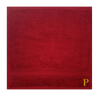 BYFT Daffodil Monogrammed Face Towel Burgundy 30 x 30 Cm