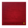 BYFT Daffodil Monogrammed Face Towel Burgundy 30 x 30 Cm
