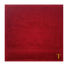 BYFT Daffodil Monogrammed Face Towel Burgundy 30 x 30 Cm