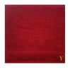BYFT Daffodil Monogrammed Face Towel Burgundy 30 x 30 Cm