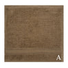BYFT Daffodil Monogrammed Face Towel Dark Beige 30 x 30 Cm