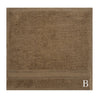 BYFT Daffodil Monogrammed Face Towel Dark Beige 30 x 30 Cm