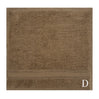 BYFT Daffodil Monogrammed Face Towel Dark Beige 30 x 30 Cm