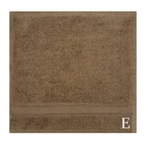 BYFT Daffodil Monogrammed Face Towel Dark Beige 30 x 30 Cm
