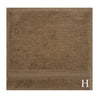 BYFT Daffodil Monogrammed Face Towel Dark Beige 30 x 30 Cm