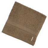 BYFT Daffodil Monogrammed Face Towel Dark Beige 30 x 30 Cm