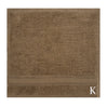 BYFT Daffodil Monogrammed Face Towel Dark Beige 30 x 30 Cm