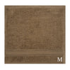 BYFT Daffodil Monogrammed Face Towel Dark Beige 30 x 30 Cm