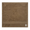 BYFT Daffodil Monogrammed Face Towel Dark Beige 30 x 30 Cm