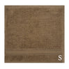 BYFT Daffodil Monogrammed Face Towel Dark Beige 30 x 30 Cm