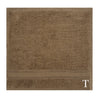 BYFT Daffodil Monogrammed Face Towel Dark Beige 30 x 30 Cm