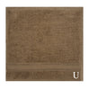 BYFT Daffodil Monogrammed Face Towel Dark Beige 30 x 30 Cm