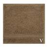 BYFT Daffodil Monogrammed Face Towel Dark Beige 30 x 30 Cm