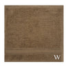 BYFT Daffodil Monogrammed Face Towel Dark Beige 30 x 30 Cm