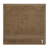 BYFT Daffodil Monogrammed Face Towel Dark Beige 30 x 30 Cm