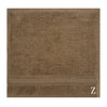 BYFT Daffodil Monogrammed Face Towel Dark Beige 30 x 30 Cm