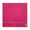 BYFT Daffodil Monogrammed Face Towel Fuchsia Pink 30 x 30 Cm