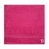 BYFT Daffodil Monogrammed Face Towel Fuchsia Pink 30 x 30 Cm