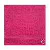 BYFT Daffodil Monogrammed Face Towel Fuchsia Pink 30 x 30 Cm