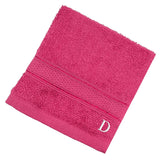 BYFT Daffodil Monogrammed Face Towel Fuchsia Pink 30 x 30 Cm